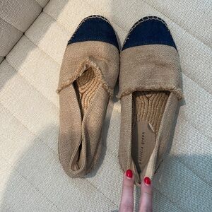 Patricia green tan and blue espadrilles size 9.5